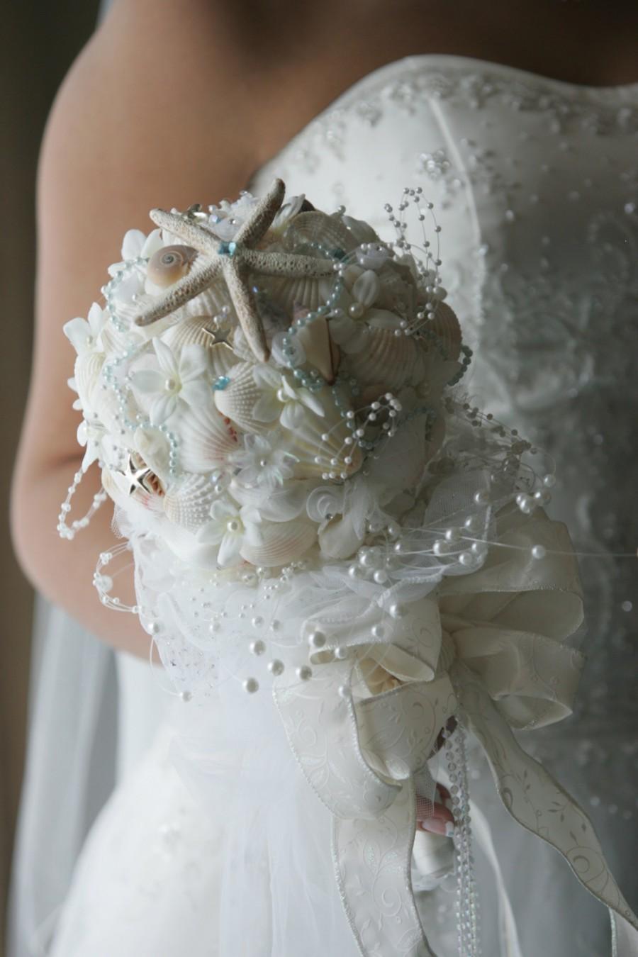 Wedding - Beach Wedding Seashell Bouquets
