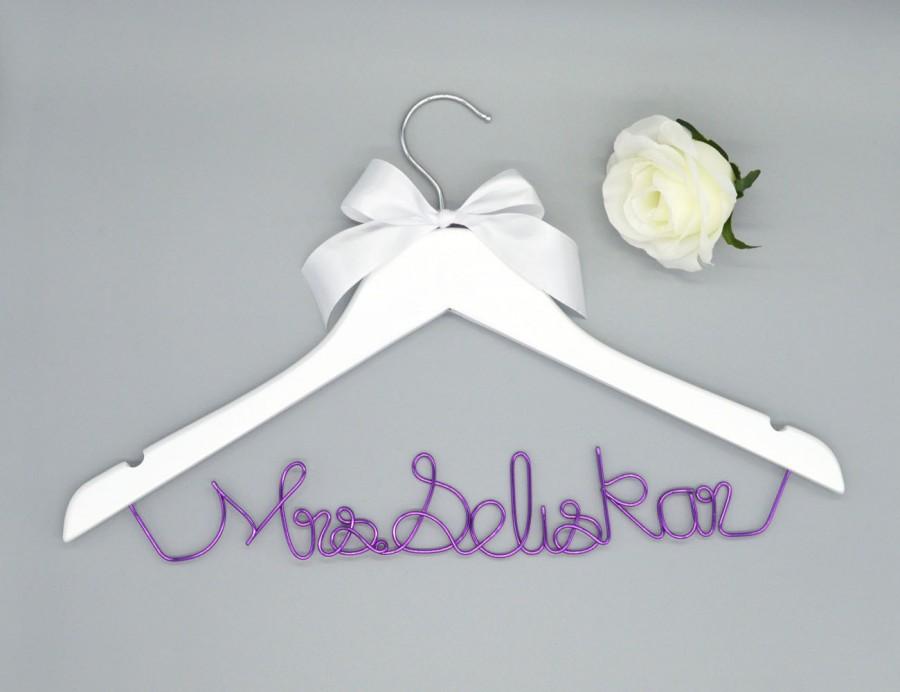 زفاف - Promotions Silver wedding hanger Custom wedding hanger/ Bridal dress personalized hanger/ Bridesmaid unique hanger