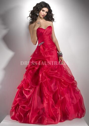 زفاف - Buy Australia A-line Ruby Pick-up Skirt Organza Evening Dress/ Prom Dresses By FIT P4749 at AU$167.18 - Dress4Australia.com.au