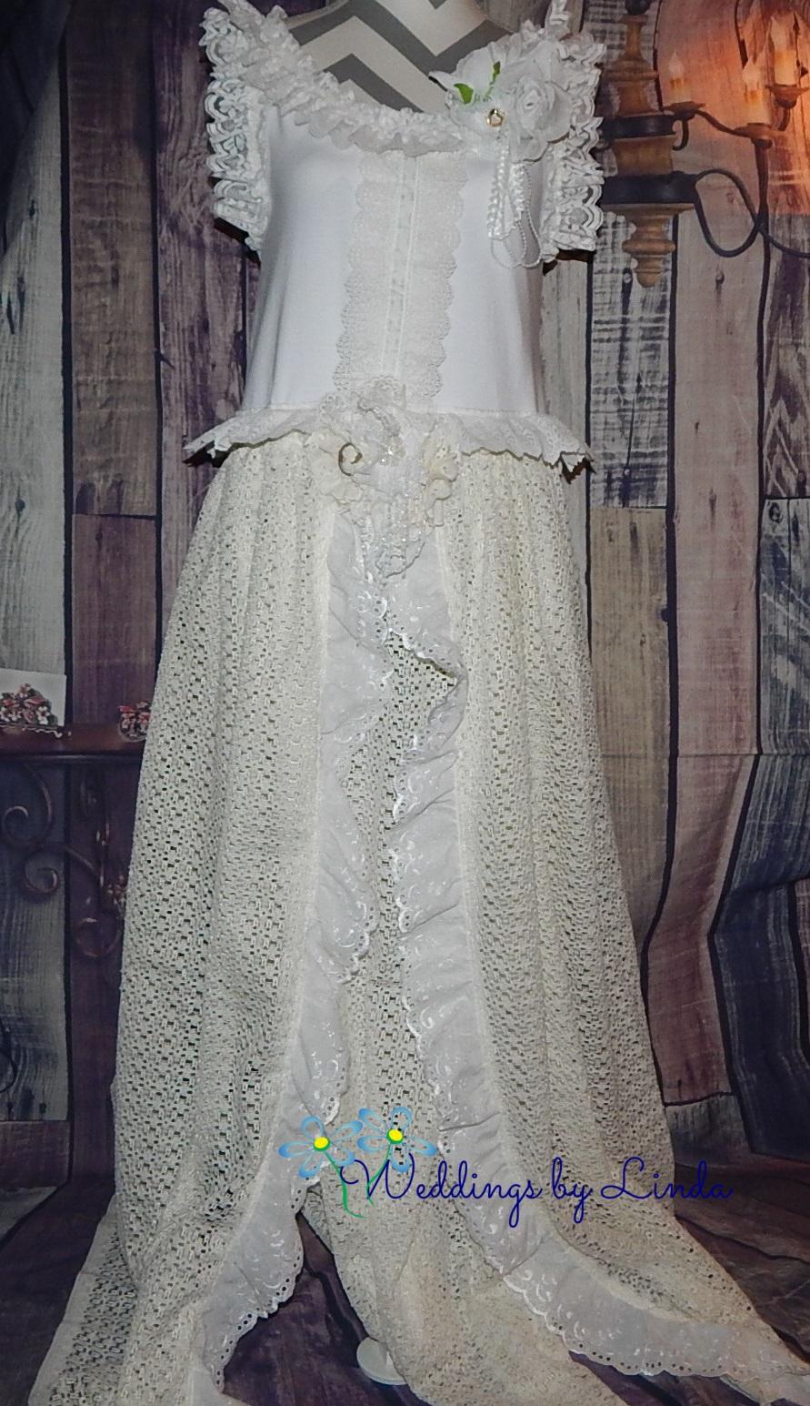 Wedding - Lady's Vintage Lace Bridal & Formal Dress/Gown RTS one of a kind