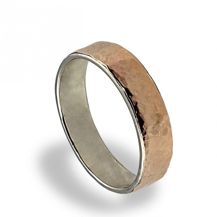 Mens wedding ring rose gold