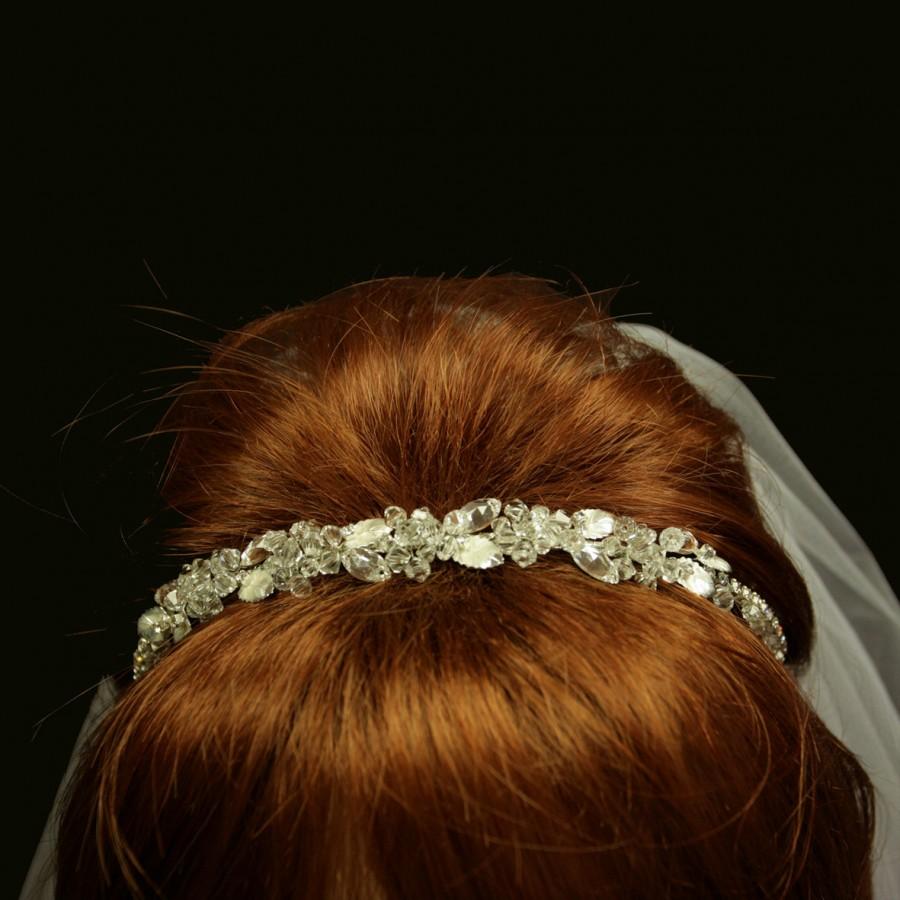 زفاف - Bridal Tiara with Swarovski Crystals - Wedding Headpiece - Bridal Headband - Paloma Wedding Tiara with Bohemian and Swarovski crystals