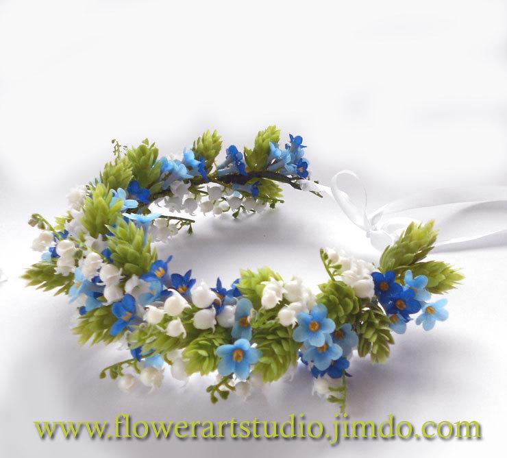 Свадьба - Floral Crown, Flower Girl Hair Wreath, Woodland wedding, Rustic Wedding Headband, Bridal Flower Crown ,Bridal Hair Accessories.
