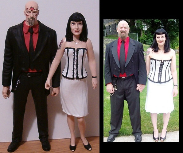 زفاف - Custom Wedding Cake Toppers Figure set - Personalized to Look Like Bride Groom from your Photos