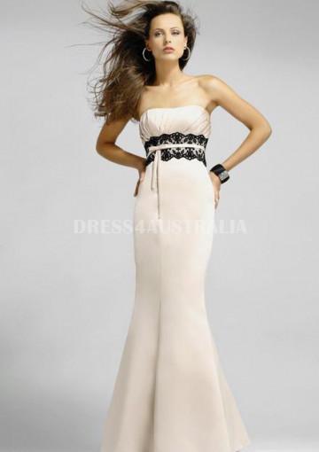 Mariage - Buy Australia Mermaid White Strapless Lace with Ribbon at Waist Satin Floor Length Bridesmaid Dresses for Winter by Alexia 4008 at AU$145.86 - Dress4Australia.com.au