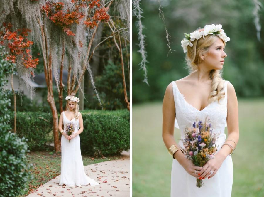 wedding dress flower crown