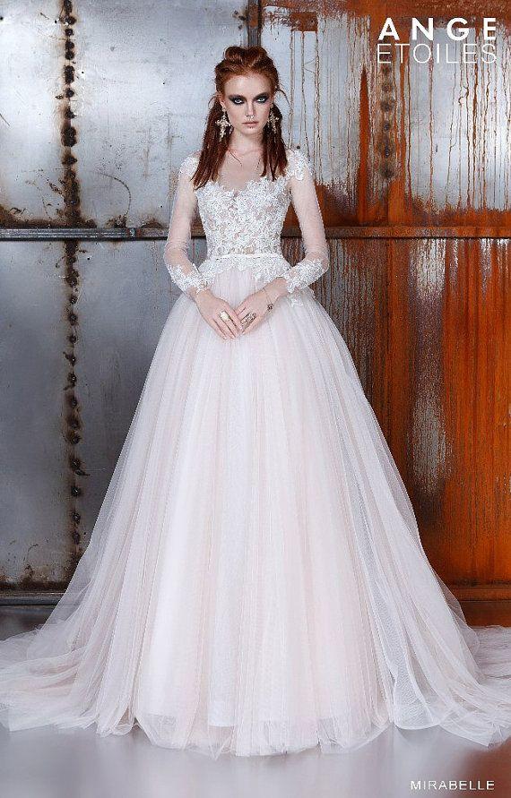 Mariage - Wedding Dress MIRABELLE, Wedding Dress A-line, Wedding Dress Ball Gown, Wedding Dress Long Sleeves