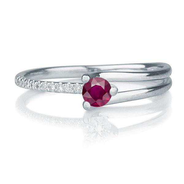 زفاف - Delicate Ruby Engagement Ring, 14K White Gold Ring, 0.36 TCW Ruby Ring, Art Deco Engagement Ring, Ruby Ring Gold