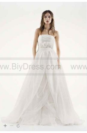 Hochzeit - White by Vera Wang Textured Organza Wedding Dress VW351178