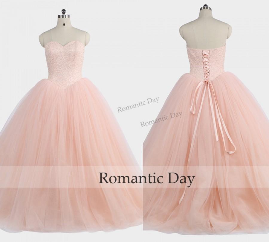 زفاف - Sweetheart Beads Bodice Palace Dress Ball Gown/Pink Quinceanera Dresses/Vintage Ball Gown/Sweet 16 Dresses/Princess Dress 0455