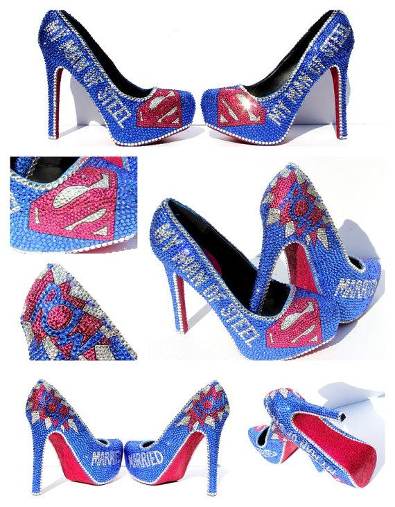 Mariage - My Man of Steel Heels with Swarovski Crystals and Glitter