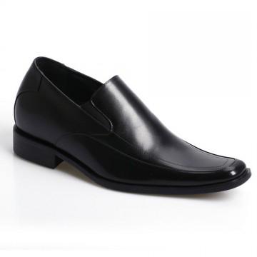 Wedding - Hot Sale Formal Business Men Dress Black Loafers Soft Cow Leather Elevator Shoes