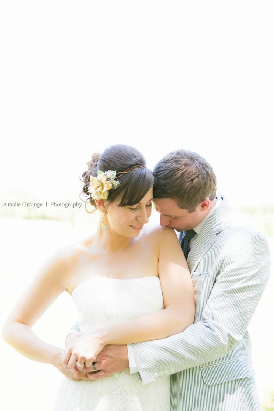 Mariage - bridal headpiece, natural pine cone rose floral hair crown 'Take my breath away'
