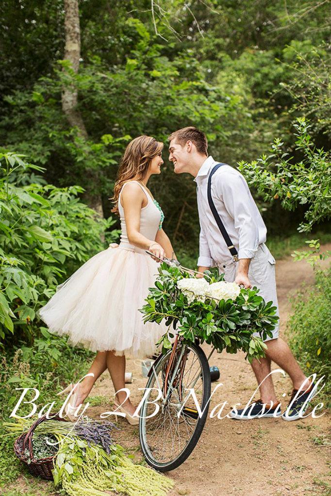 Wedding - Blush Bridal Tulle Skirt  Wedding Separates Adult Tutu