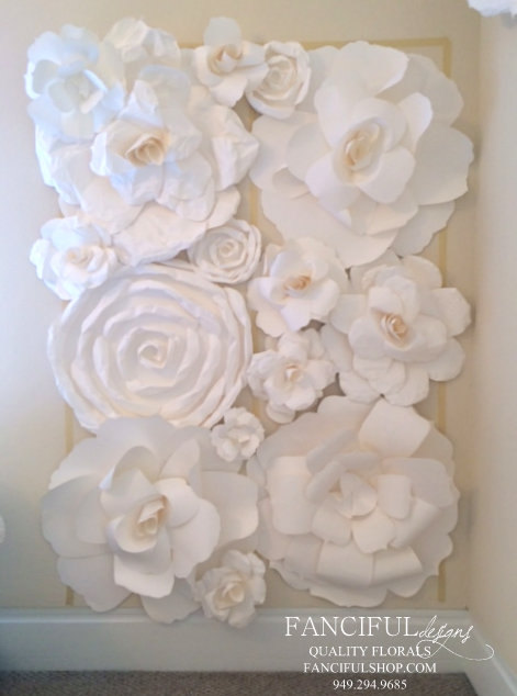 Mariage - Paper Flower Wall 6'x4' - Beautiful Quality - Custom Sizes Available