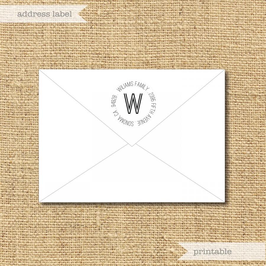 Mariage - Printable Return Address Labels- Choose from 9 templates
