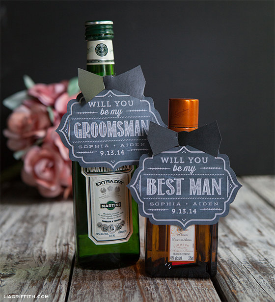 Mariage - Will You Be My Groomsman Gift Tags or Card