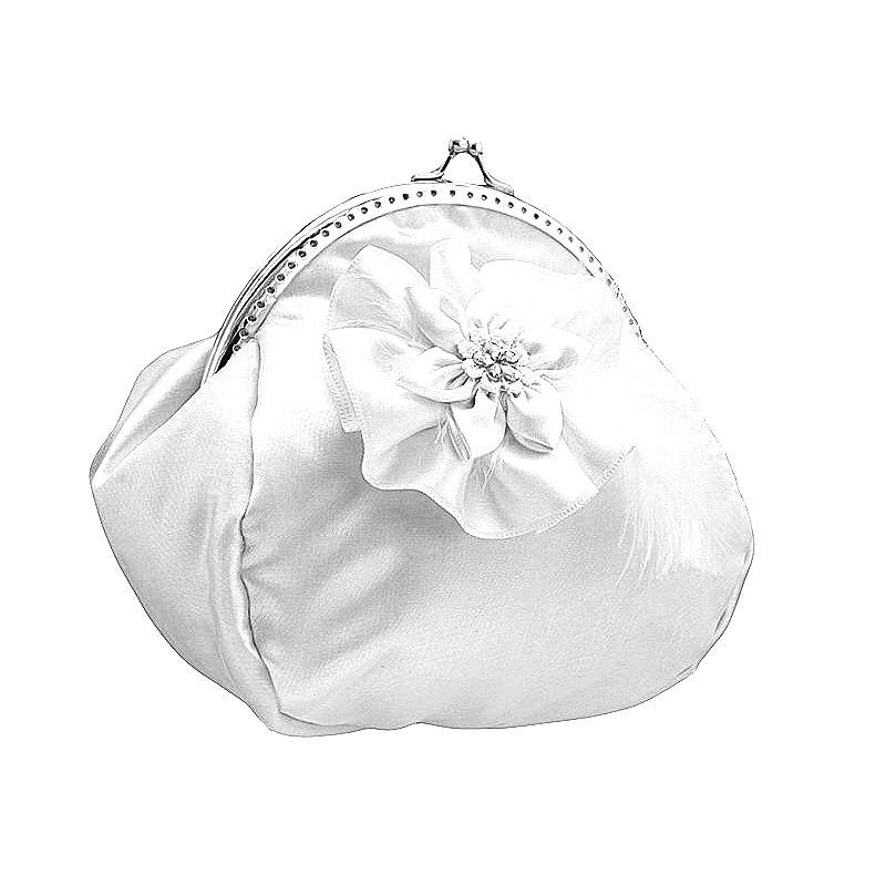 Hochzeit - white bride handbag, bridal clutch bag, womens purse bag in wedding, formal, vintage or shabby chic style, bridesmaid clutch handbag 0940-01