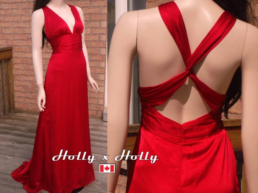 Mariage - Red bridesmaid dress long prom dress evening gown dress red wedding