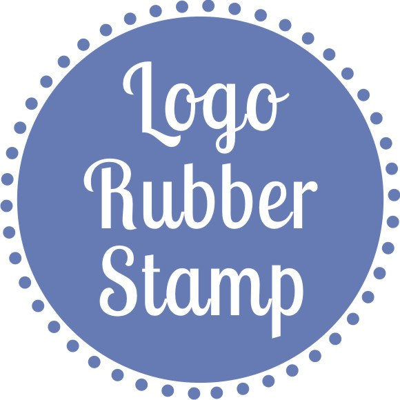 Wedding - Custom stamp with logo artwork - self inking or wood mounted.