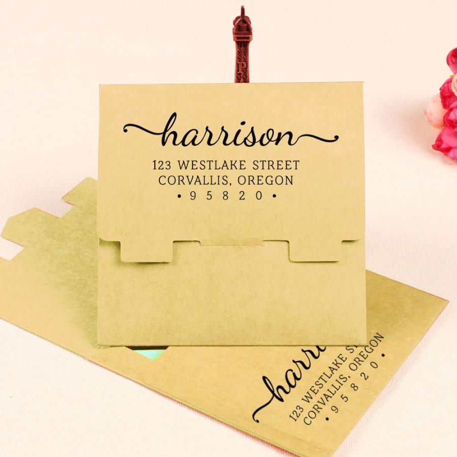 Hochzeit - Custom Address Stamp, Custom Self Inking Return Address Stamp, Personalized Rubber Stamp, Custom Rubber Stamp Engagement Gift HS97P