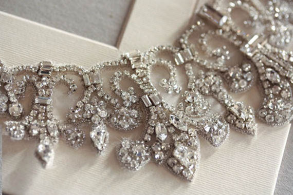 Hochzeit - Statement Necklace - Art Deco  (Made to Order)
