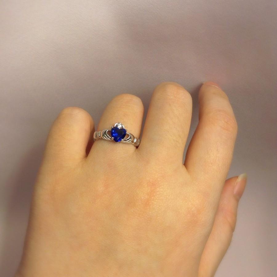 زفاف - Sterling Silver Claddagh Ring 