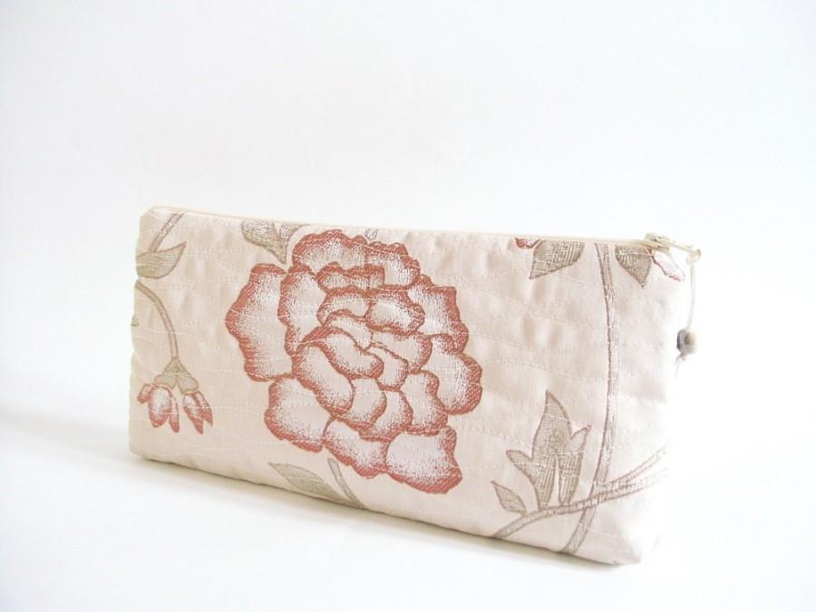 زفاف - Floral Clutch Wallet, Garden Wedding Clutch, Bridesmaid Gift Bag, Prom Clutch Handbag, Flower Blossom Purse