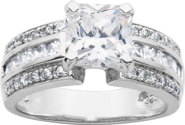 Wedding - FINE JEWELRY DiamonArt Cubic Zirconia Sterling Silver Bridal Ring