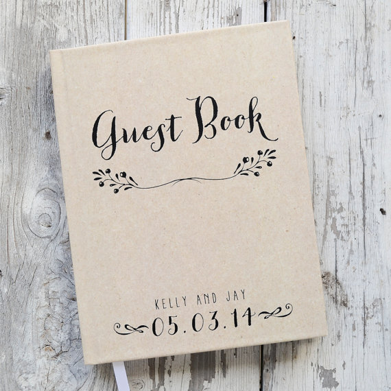 Hochzeit - Wedding Guest Book Wedding Guestbook Custom Guest Book Personalized Customized rustic wedding keepsake wedding gift guestbook rustic unique