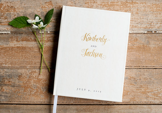 Hochzeit - Wedding Guest Book Wedding Guestbook Custom Guest Book Personalized Customized custom design wedding gift keepsake gold faux glitter book