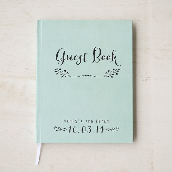 Hochzeit - Wedding Guest Book Wedding Guestbook Custom Guest Book Personalized Customized rustic wedding keepsake wedding gift guestbook rustic blue