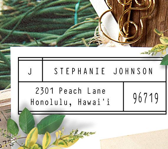 Mariage - Self Inking Custom Rubber Stamp Address, Custom Return Address Stamp, Self Inking Stamp, Personalized Rubber Stamp, Wedding Gift  - 1055