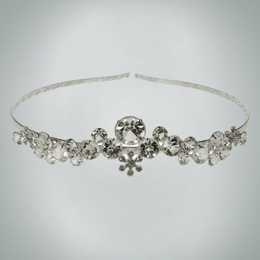زفاف - Elsa  Bridal Tiara with Rhinestones - Wedding Tiara - Bridal Headpiece - Bridal Hair Accessory