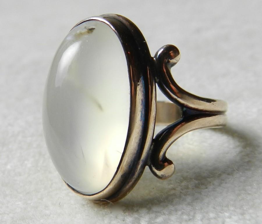 زفاف - Moonstone Engagement Ring Vintage Rose Gold Moonstone Mystical Ring Art Deco Moonstone Ring 1920s 10K Alternative June Birthstone