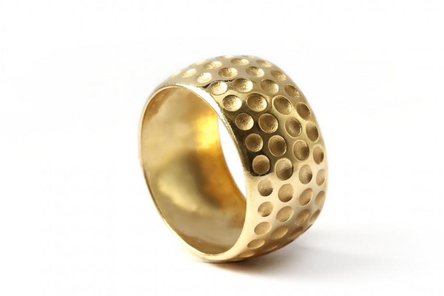 زفاف - Mens wedding band, 18k gold ring, forget me not ring,wedding band man ring, golf ring,Unique golf Wedding ring, wedding bands,