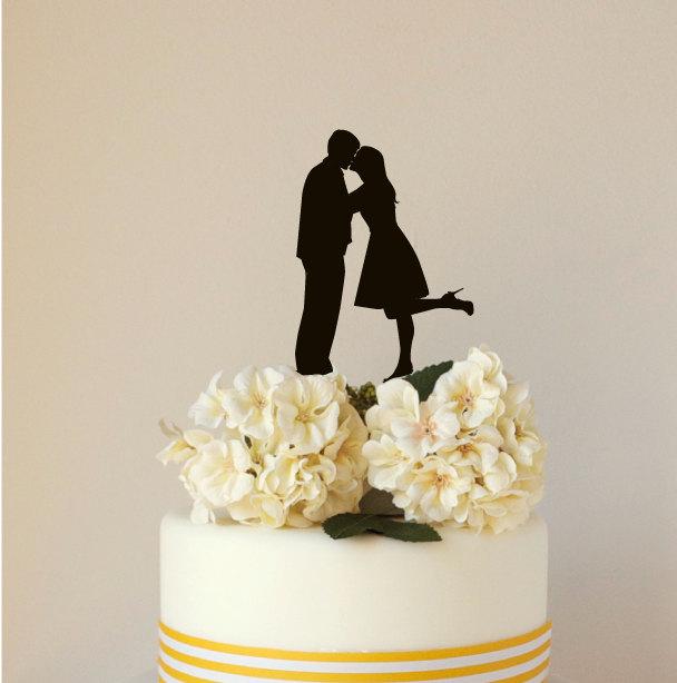 زفاف - Custom Silhouette Wedding Cake Topper, Acrylic Cake Topper, made from your photograph by Wedded Silhouette