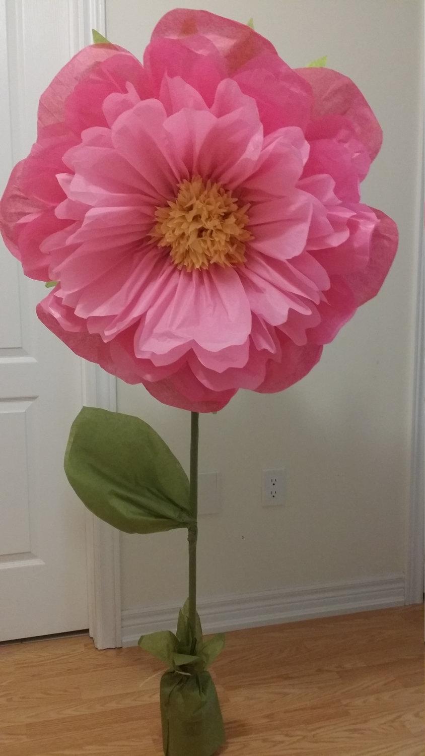 زفاف - large paper FLOWERS/ 30" to 15" Tissue paper flowers with stem**U pick colors & sizes**Wall Flowers**Photo prop**Aisle/Nursery decor