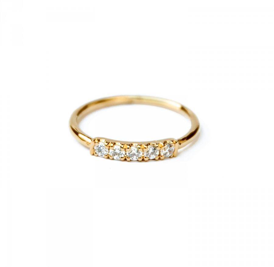 زفاف - CHRISTMAS SALE Antique Engagement Ring Design Delicate gold ring Sterling Silver Ring Gold ring Solid Gold ring White stones Diamonds ring
