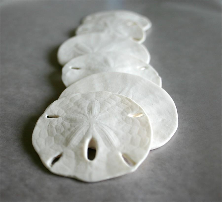 Mariage - Edible Sand Dollars - Cake Decoration or Stand Alone Decorative Sweet