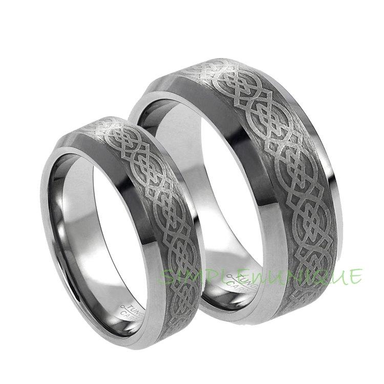 زفاف - Couple Ring,Matching Wedding Bands,Celtic Wedding Rings,Wedding Ring Sets,Tungsten Wedding Band,Couple Rings,His and Hers Rings,Matching Set