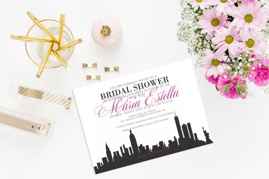Wedding - Customized Bridal Party Invitation - Digital - Printable pdf