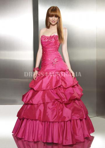 Wedding - Buy Australia Fuchsia Pick-up Sequins Elastic Long Evening/ Sweet 16 Dress/ Prom Dresses By MLGowns ML8742 at AU$160.45 - Dress4Australia.com.au