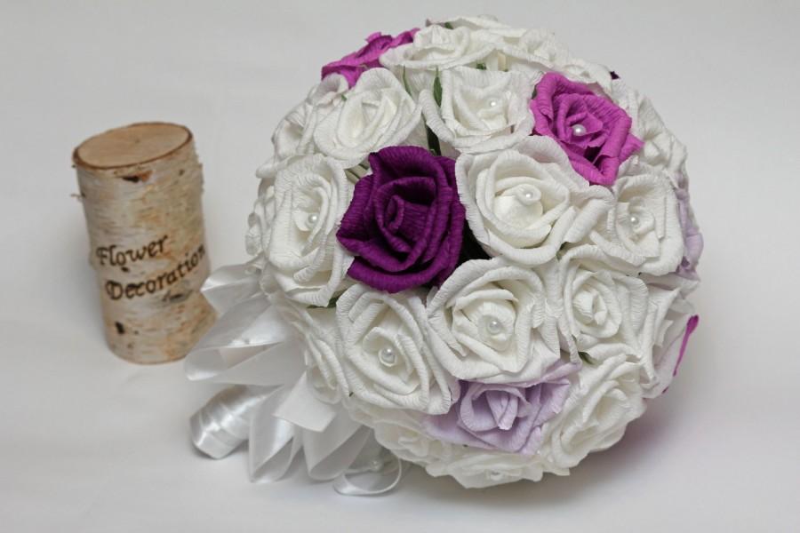 Mariage - wedding bouquet, bride bouquet, bridal bouquet, bridesmaids bouquet, wedding flowers, white wedding, purple wedding