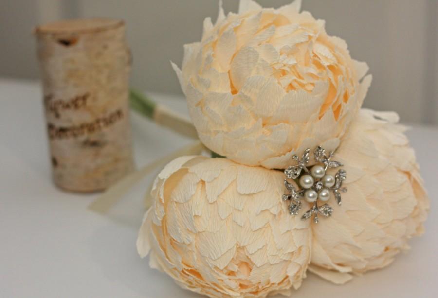 Hochzeit - Bridesmaids bouquet, custom bouquet, ivory bridal bouquet, ivory wedding bouquet, wedding flower bouquets, wedding flower, bride wedding