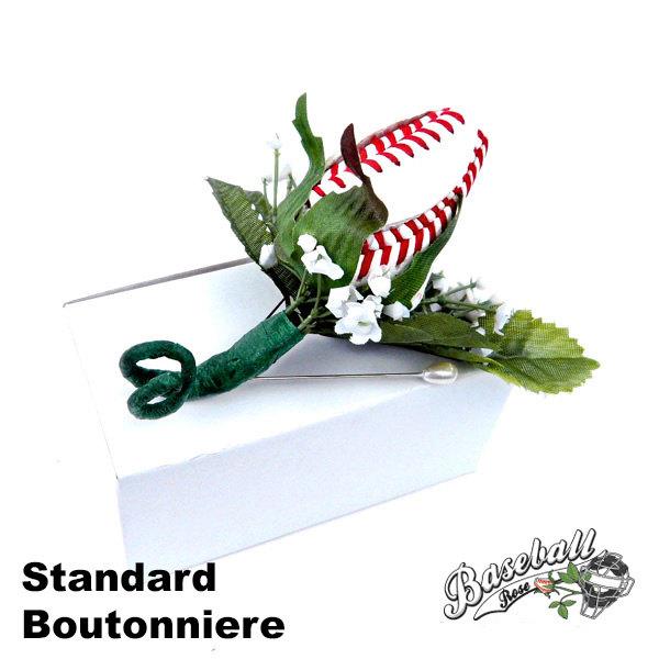 زفاف - Baseball Rose Boutonniere or Corsage Stem