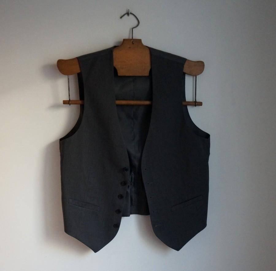 Mariage - Men's waistcoat, dark gray vest, formal gentlemen clothing, men's apparel, vintage high quality fashion