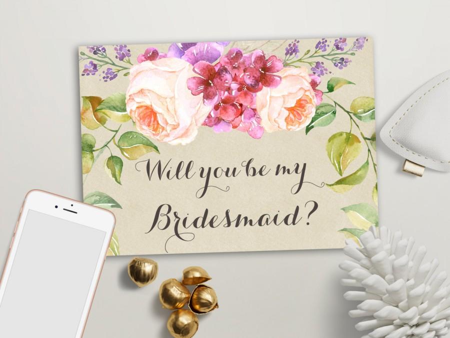 Will Oneself Be My Bridesmaid Card Printable, Maid Of Honor picture regarding Free Printable Bridesmaid Cards named Will Yourself Be My Bridesmaid Card Printable, Maid Of Honor