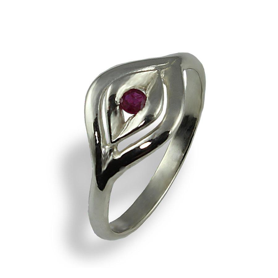 زفاف - Ruby Wedding Band , White Gold ,  Gemstone Wedding Ring , Bridal Ring , Solitaire Engagement Ring , Leaf Ring , Ruby Ring, Evil Eye Ring