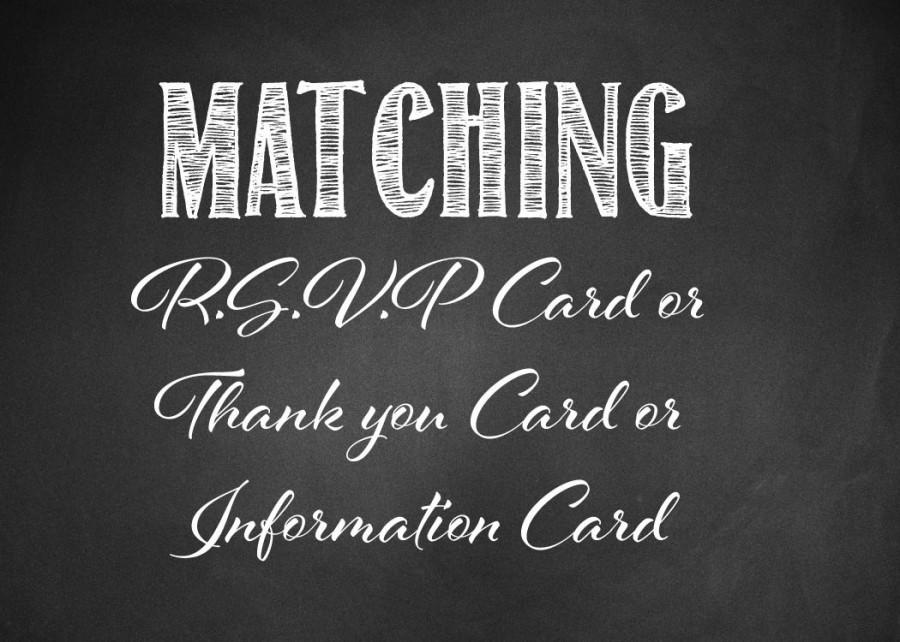 زفاف - Matching Listing for Thank you card, RSVP Card or information card